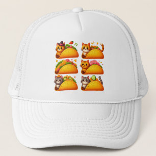 Gorra De Camionero Fiesta felina en un taco