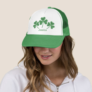 Gorra De Camionero Fiesta irlandés del Green Shamrock Vine