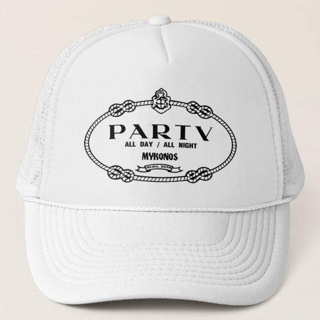 GORRA DE CAMIONERO FIESTA MYKONOS (Anverso)