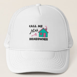 Gorra De Camionero Fiesta que calienta el hogar Llámame Sra. Homeowne