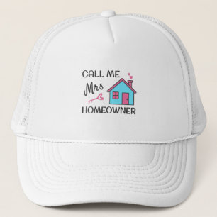 Gorra De Camionero Fiesta que calienta el hogar Llámame Sra. Homeowne