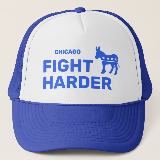 Gorra De Camionero Fight Harder™ Trucker Hat (Personalizar It!) (Anverso)