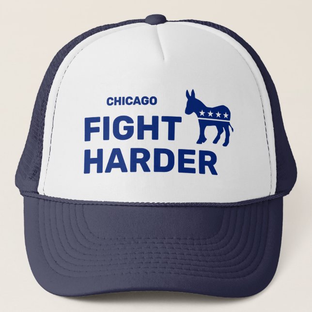 Gorra De Camionero Fight Harder™ Trucker Hat (Personalizar It!) (Anverso)