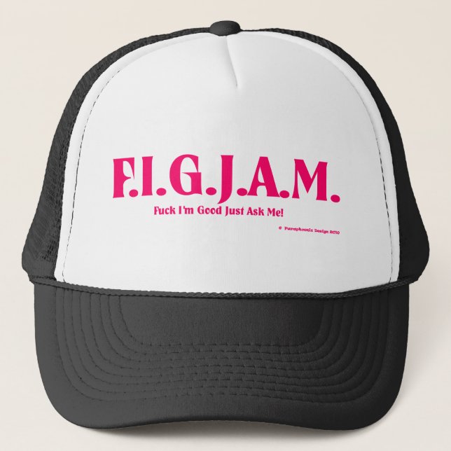 GORRA DE CAMIONERO FIGJAM - ROSA (Anverso)