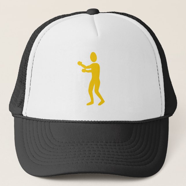 Gorra De Camionero Figura de boxeo - Ámbar (Anverso)
