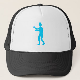 Gorra De Camionero Figura de boxeo - Azul cielo