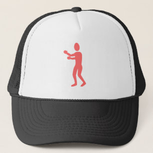 Gorra De Camionero Figura de boxeo - Rosa tropical