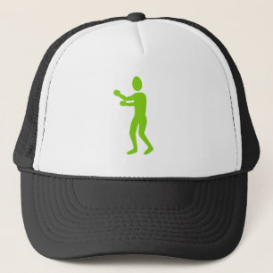Gorra De Camionero Figura de boxeo - Verde marciano