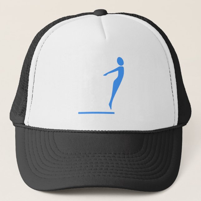 Gorra De Camionero Figura de buceo - Azul bebé (Anverso)