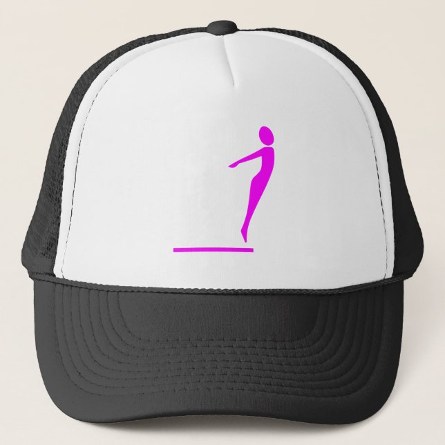 Gorra De Camionero Figura de buceo - Magenta (Anverso)
