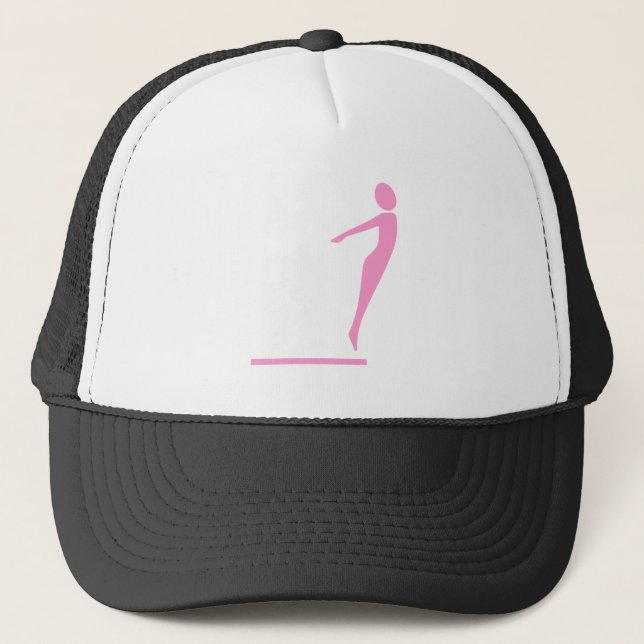 Gorra De Camionero Figura de buceo - Rosa (Anverso)