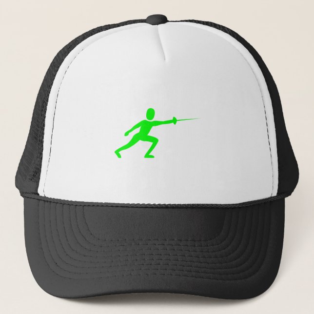 Gorra De Camionero Figura de la valla - Verde (Anverso)