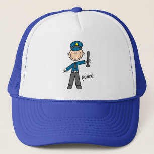 Gorra De Camionero Figura de palo de oficial de policía
