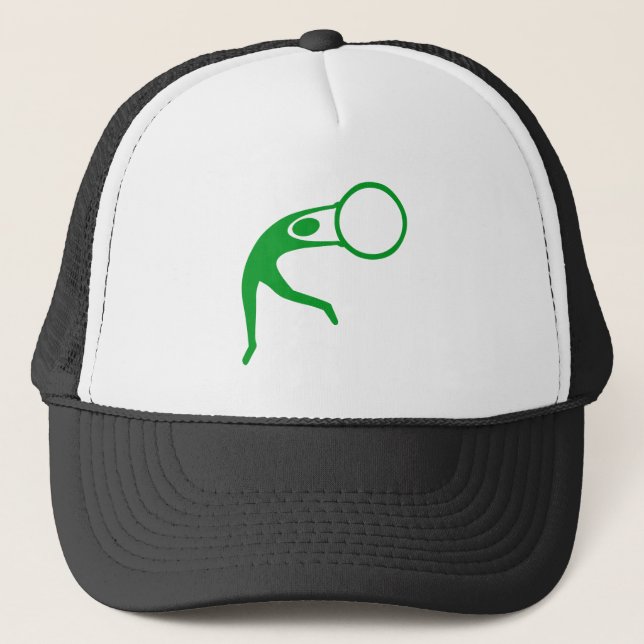Gorra De Camionero Figura Rítmica Gimnástica - Verde de hierba (Anverso)