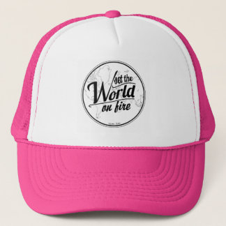 Gorra De Camionero Fije el mundo en el gorra del camionero del fuego