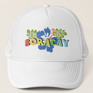 Gorra De Camionero Filipinas Boracay sobre las flores tropicales de H
