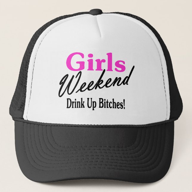 Gorra De Camionero Fin de semana de los chicas (Anverso)