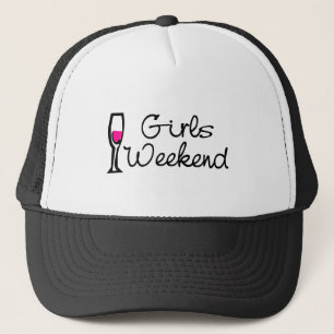 Gorra De Camionero Fin de semana de los chicas (vino)