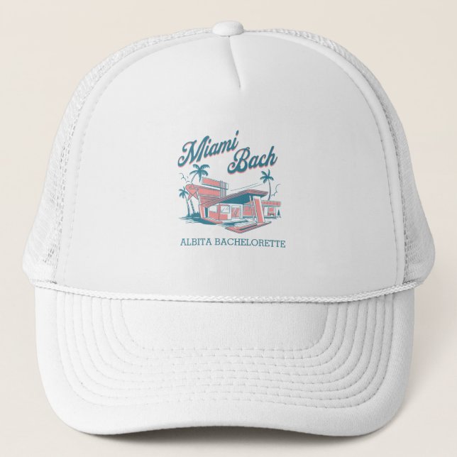 Gorra De Camionero Fin de semana de soltera de Miami (Anverso)