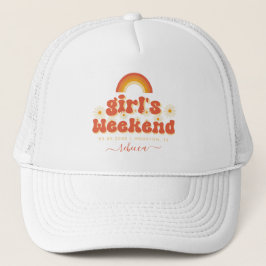 Gorra De Camionero Fin de semana retro de chicas con nombre personali