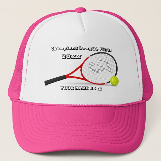 Gorra De Camionero Final de la Liga de Campeones de Tenis (Anverso)