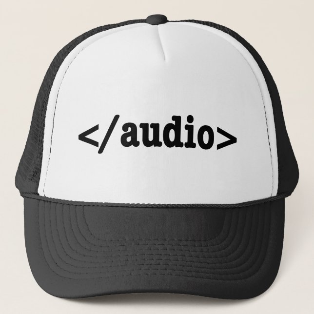 Gorra De Camionero Finalizar código HTML5 de audio (Anverso)