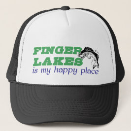 Gorra De Camionero Finger Lakes es mi lugar feliz