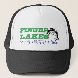Gorra De Camionero Finger Lakes es mi lugar feliz