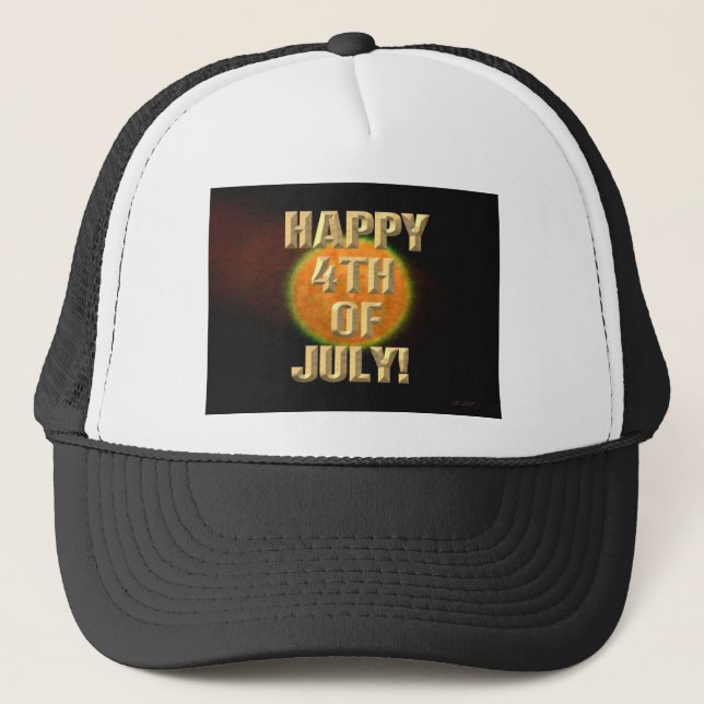 Gorra de camionero Fireworks 9 4 de julio (Anverso)
