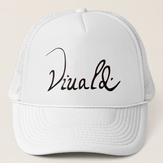Gorra De Camionero Firma de Antonio Vivaldi (Anverso)
