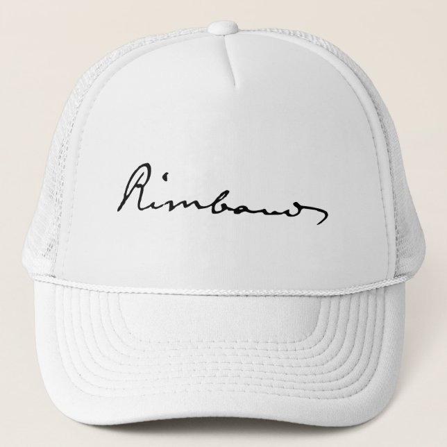 Gorra De Camionero Firma de Arthur Rimbaud (Anverso)