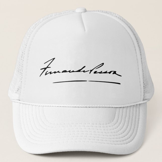 Gorra De Camionero Firma de Fernando Pessoa (Anverso)