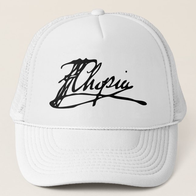 Gorra De Camionero Firma de Frédéric Chopin (Anverso)