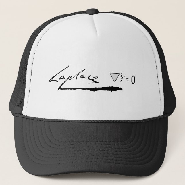 Gorra De Camionero Firma/ ecuación de Pierre-Simon Laplace (Anverso)
