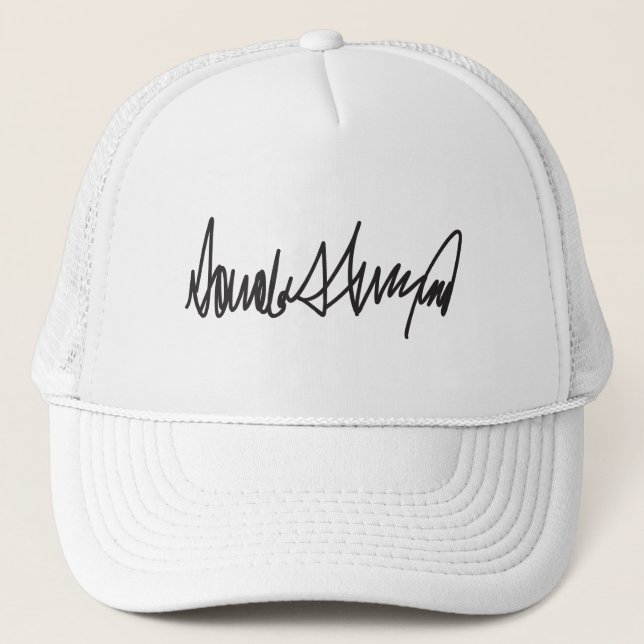 Gorra De Camionero Firma Trump (Anverso)