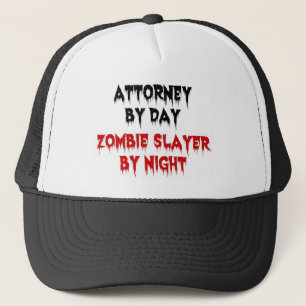 Gorra De Camionero Fiscal por día Zombie Slayer por noche