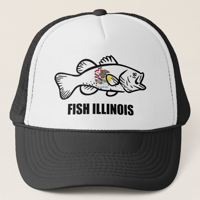 Gorra De Camionero Fish Illinois Bass (Anverso)