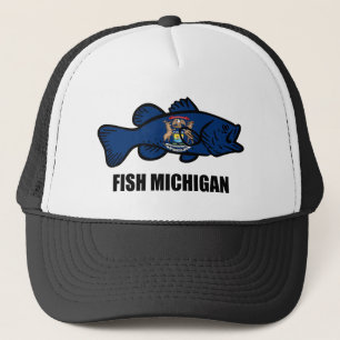 Gorra De Camionero Fish Michigan
