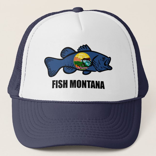 Gorra De Camionero Fish Montana Bass (Anverso)