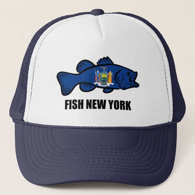 Gorra De Camionero Fish New York Bass (Anverso)