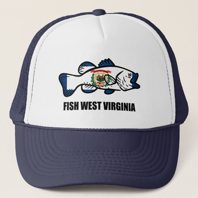 Gorra De Camionero Fish West Virginia (Anverso)