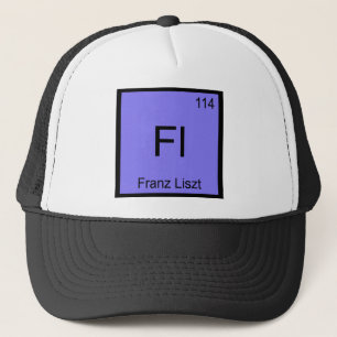 Gorra De Camionero Fl - Franz Liszt Símbolo del Elemento Químico Comp
