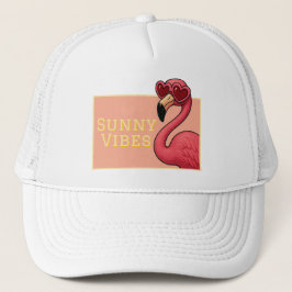 Gorra De Camionero Flamenco Rosa Vibraciones Soleadas