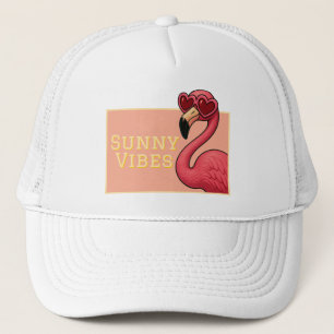 Gorra De Camionero Flamenco Rosa Vibraciones Soleadas