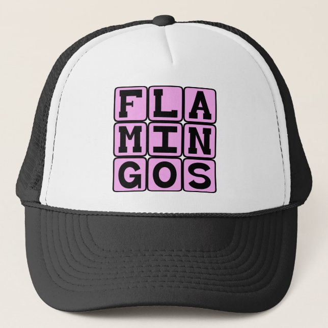 Gorra De Camionero Flamencos, Pájaro Rosa (Anverso)