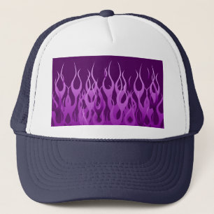 Gorra De Camionero Flames de Carreras púrpura de Guay