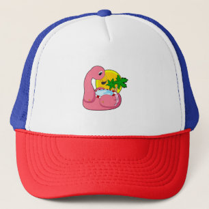 Gorra De Camionero Flamingo con piscina