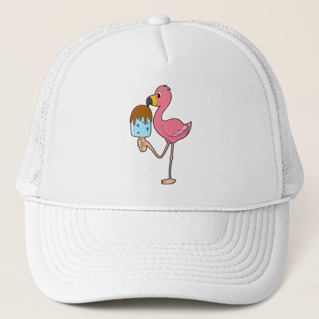 Gorra De Camionero Flamingo con Popsicle (Anverso)