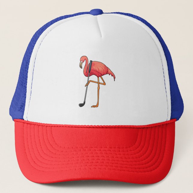 Gorra De Camionero Flamingo en el club de golf (Anverso)