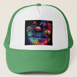Gorra De Camionero Flamingo en un lago 63852